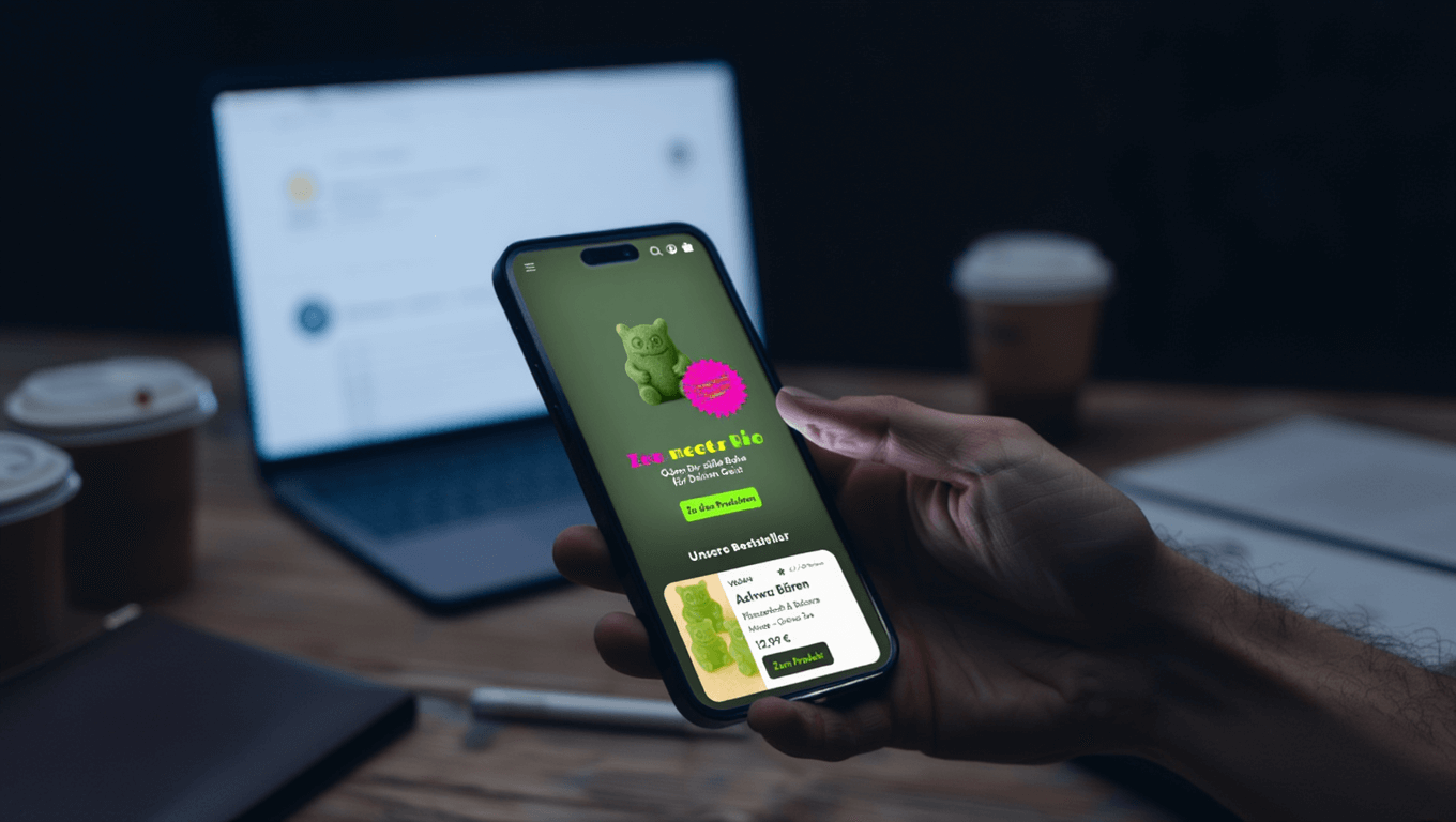 OmNomZen Bio-Ashwagandha-Gummibärchen - natürliche Nahrungsergänzung für Stressabbau und Entspannung